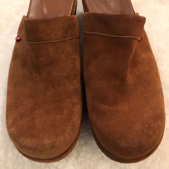 Ecco Brown Suede Mules Clogs Swedish 41 - Picture 8 of 8